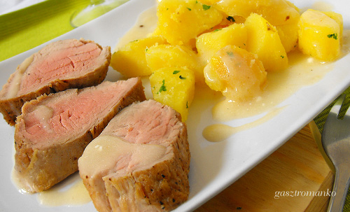 Sertésszűz almaszósszal recept